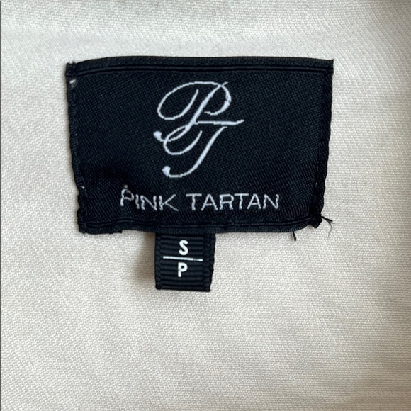 PINK TARTAN NWOT Beige Twill Jacket, Size S - Picture 2 of 9